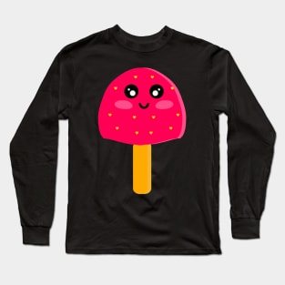 Pink Strawberry Ice-Cream Long Sleeve T-Shirt